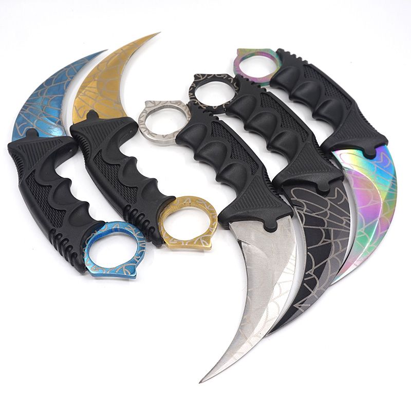 Cevrimici Ucuz Csgo Pence Titanyum Karambit Sabit Bicak Bicak Counter Strike Orumcek Grainstainless Celik Traning Survival Kurtarma Kamp Araclari Magazasinda Dhgate Com