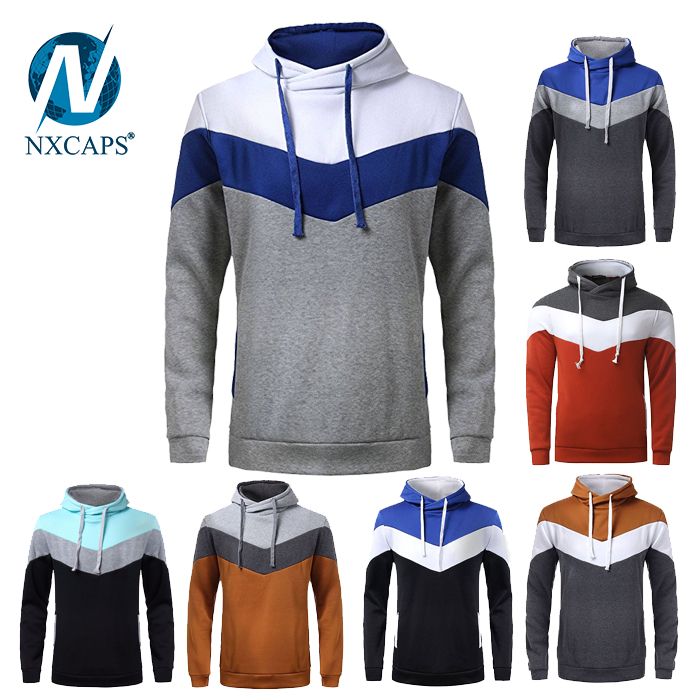 2018 Custom Plain Two Tone Hoodie Design Wholesale Pullover Hoody Sport Suit Plain Sportswear