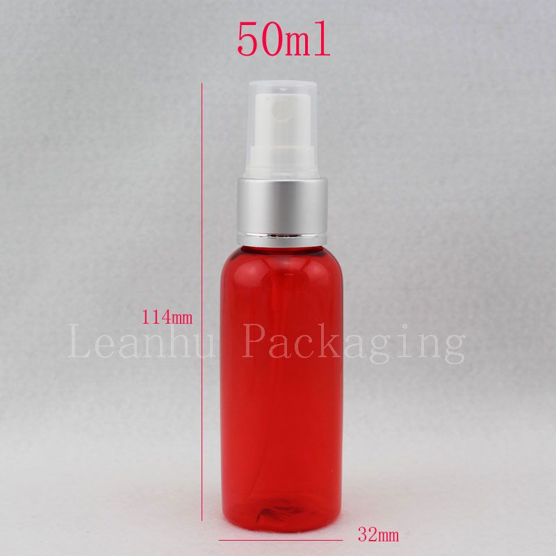 Wholesale Decorative Perfume Bottles Custom Wholesale 50Ml Red Empty Plastic Spray Bottle With Aluminum Pump Design Decoration Wholesale Decorative Perfume Bottles Delectable Wholesale 50Ml Red Empty Plastic Spray Bottle With Aluminum Pump Design Decoration
