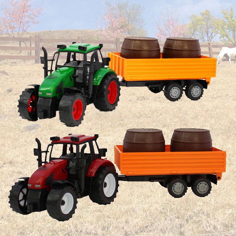 2019 Big Farmer Truck Set Tractors Trailers Trucks Model Car Inertia