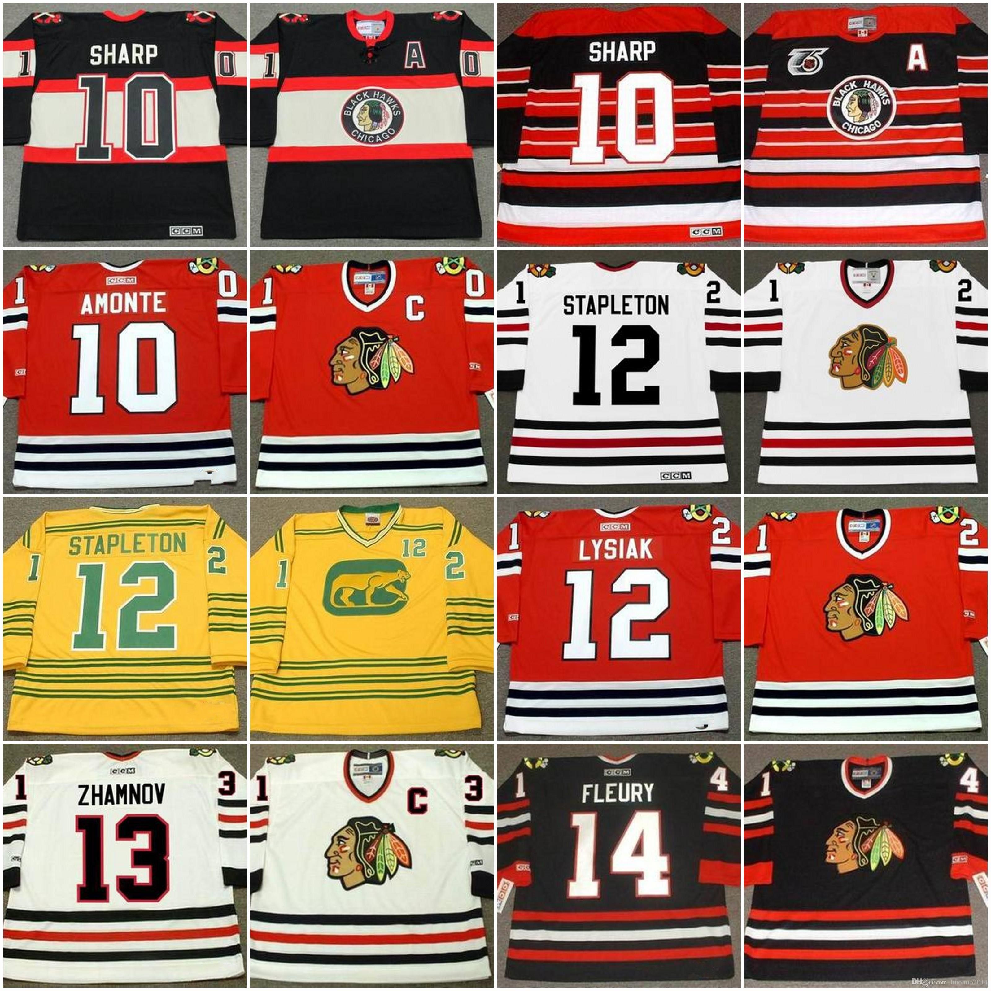 2019 Chicago Blackhawks Jersey Mens 9 BOBBY HULL 1930'S 10 PATRICK