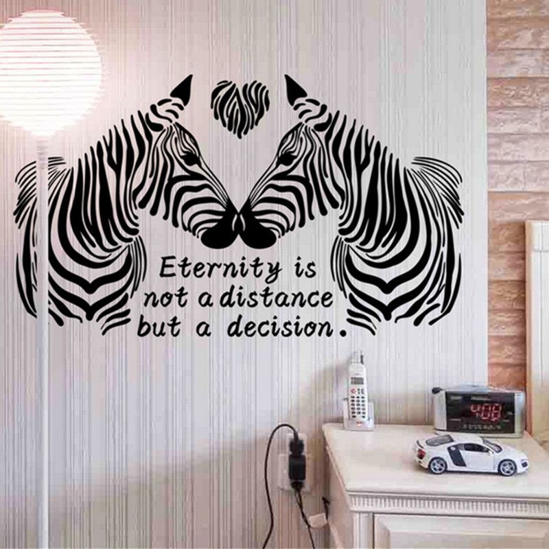 Großhandel Qt 0213 Diy Wand Aufkleber Karikatur Liebe Zebra Tapeten ... Großhandel Qt 0213 Diy Wand Aufkleber Karikatur Liebe Zebra Tapeten ...