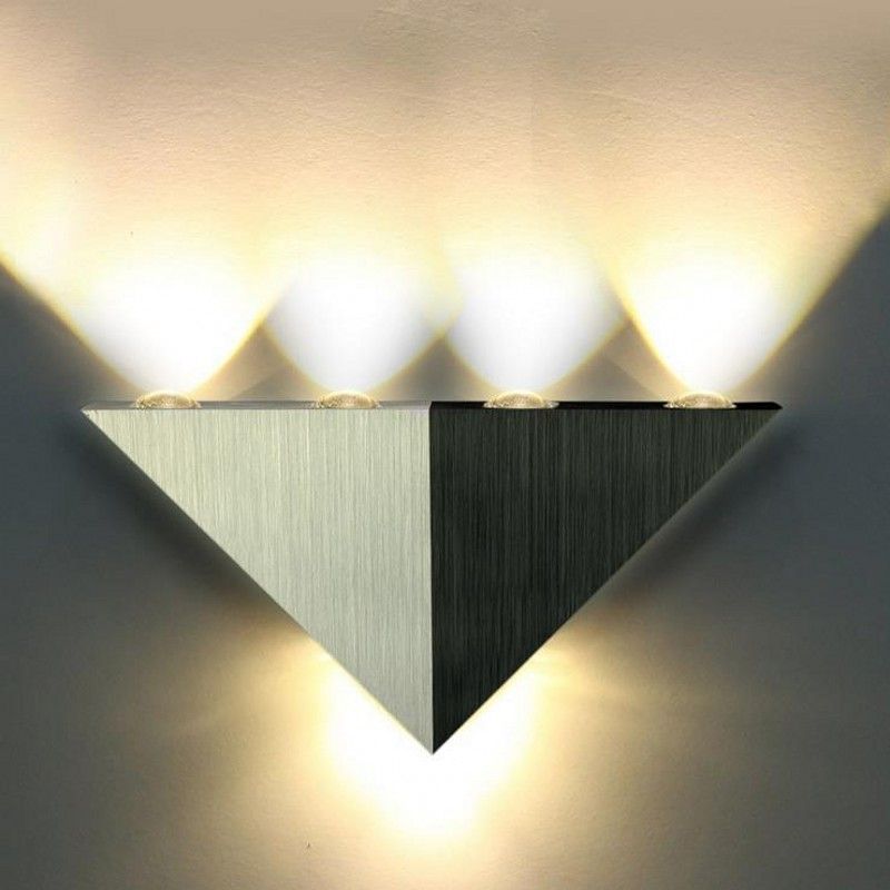 5W Aluminum Triangle LED Wall Lamp Modern Home Decoration Bracket Lighting Light Indoor Warm