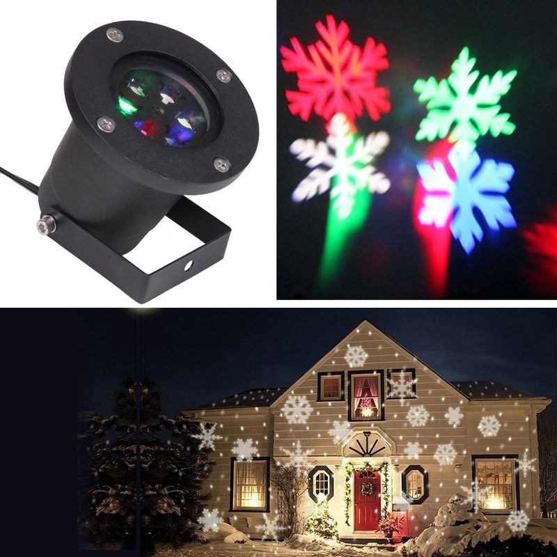 Outdoor Xmas Snowflake Led Laser Lights Rgb Lawn Spotlight Projector Outdoor Xmas Snowflake Led Laser Lights Rgb Lawn Spotlight Projector Waterproof Flood Light For Holiday Garden Decoration Snow