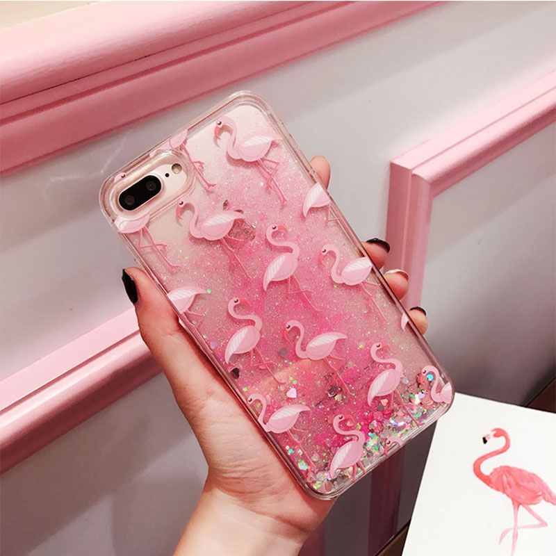 En Iyi Glitter Capinha IPhone 6 6s 7 7Plus Bataklık Kılıf Kapak IPhone 6 S  7 Artı Pembe Flamingo Sert Plastik Ipone Coque Için Fiyatlarıyla |  DHgate.Com
