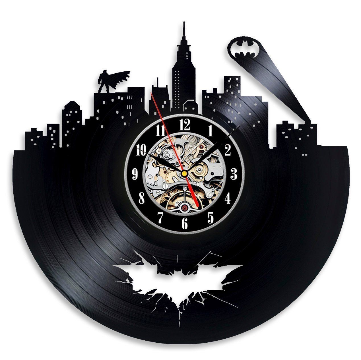 Vinyl Record Wall Clock Batman Gift Idea For S Decoration Party Vinyl Record Wall Clock Batman Gift Idea For S Decoration Party And De Modern Kitchen Clocks