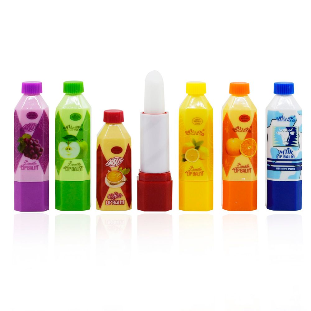 Wholesale Cute Bottle Drink Lipstick Lip Balm MoisturizingLip Care