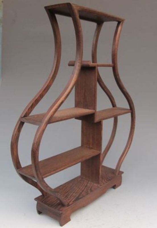 wood Stand SHELF For Netsuke Snuff Bottles Or Curios Pretty