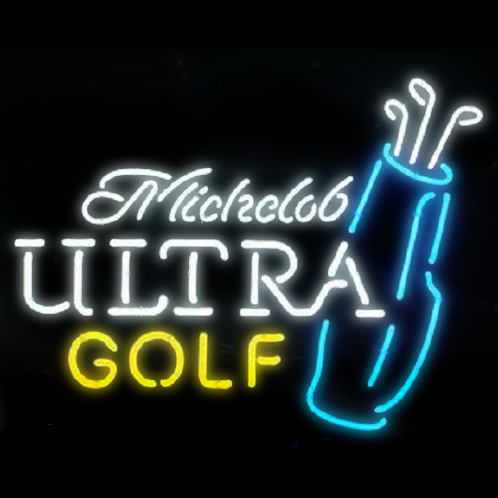 New Handcraft Michelob Ultra Golf Bag Real Glass Tubes