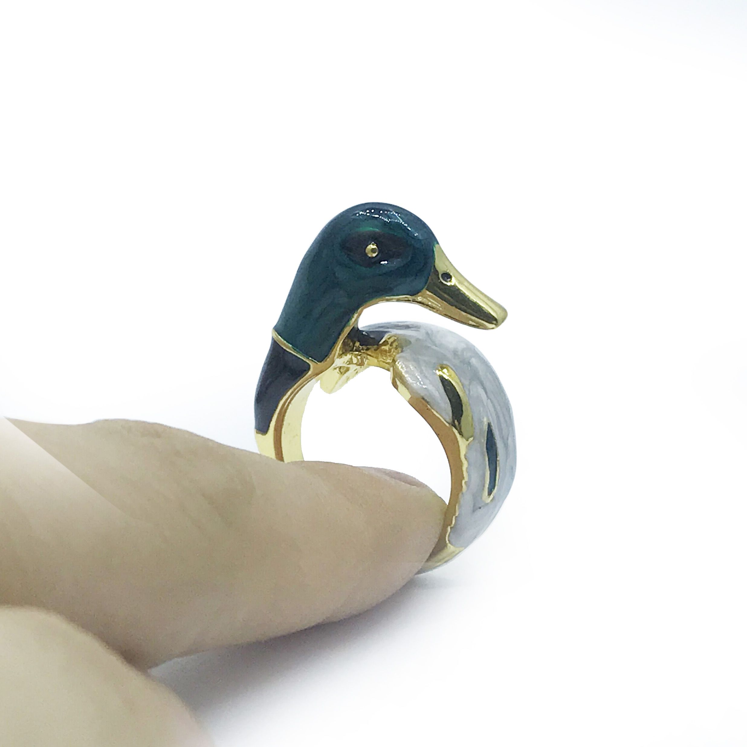 cute mallard duck rings