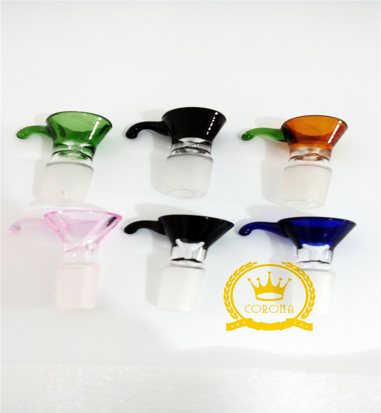 2019 Glass Screen Bowls Male Glass On Bong Of Bowl Big Green Cone 18mm Or 14mm Size