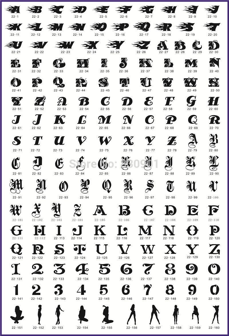 free online letter stencils