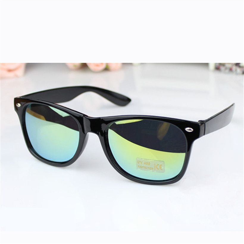 Wholesale-Mirrored Vintage Men Women Sunglasses Black Famous Luxury