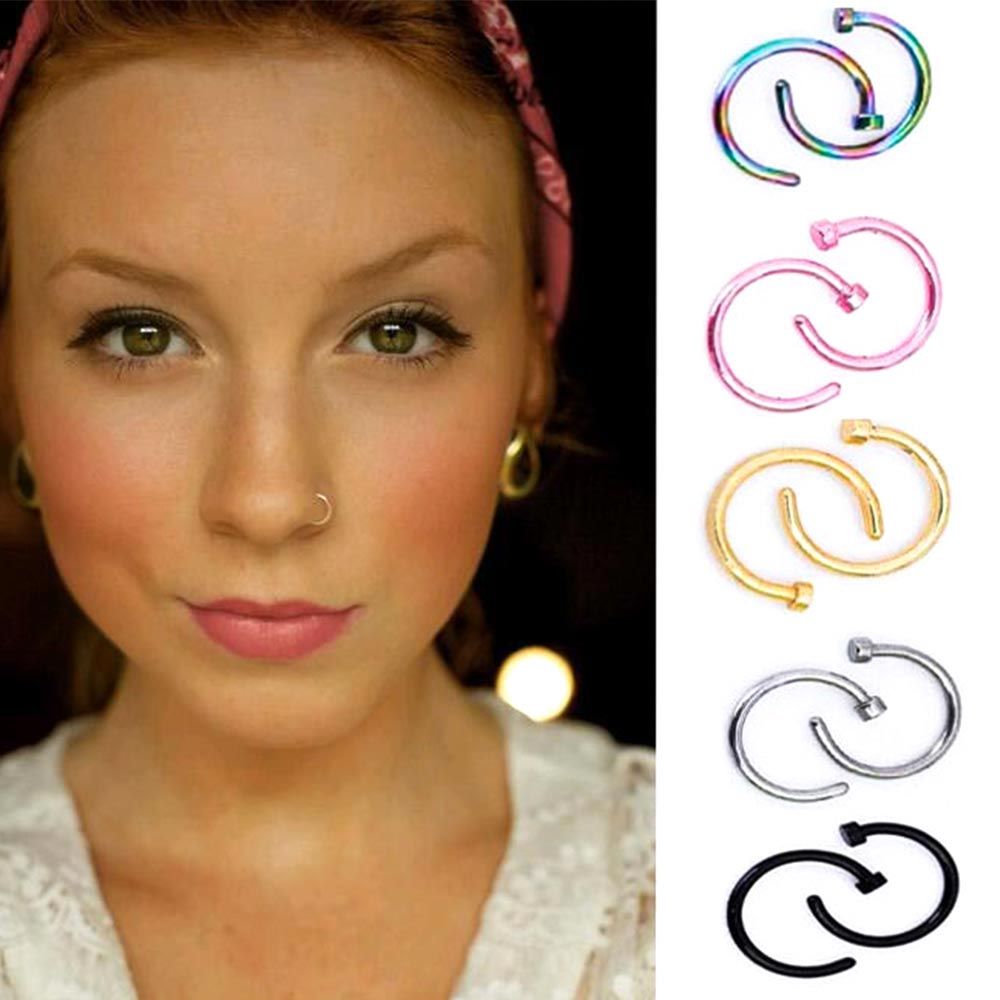 Factory Big Promotion! Nose Hoop Nose Rings Stainless Steel Body Piercing Jewelry Body Jewelry
