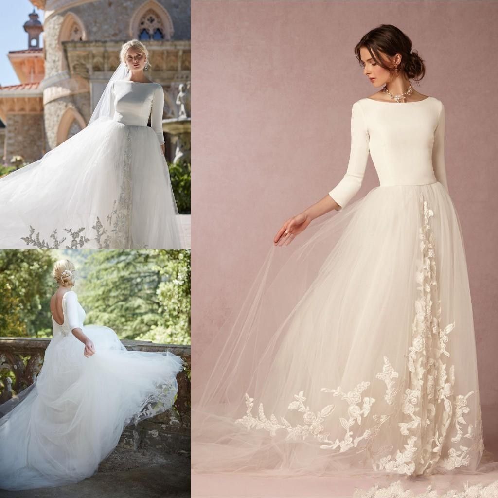 Discount 2019 Elegant Tulle Boho  Wedding  Dresses  Olivia 