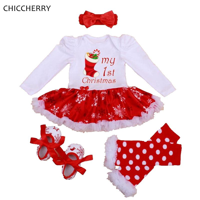 2019 Wholesale My First Christmas Baby Girl Clothes Lace Romper 2019 Wholesale My First Christmas Baby Girl Clothes Lace Romper Dress Headband Leg Warmers Crib Shoes Newborn Tutu Sets Infant Christmas Outfit From Beasy, ... - 2019 Wholesale My First Christmas Baby Girl Clothes Lace Romper
