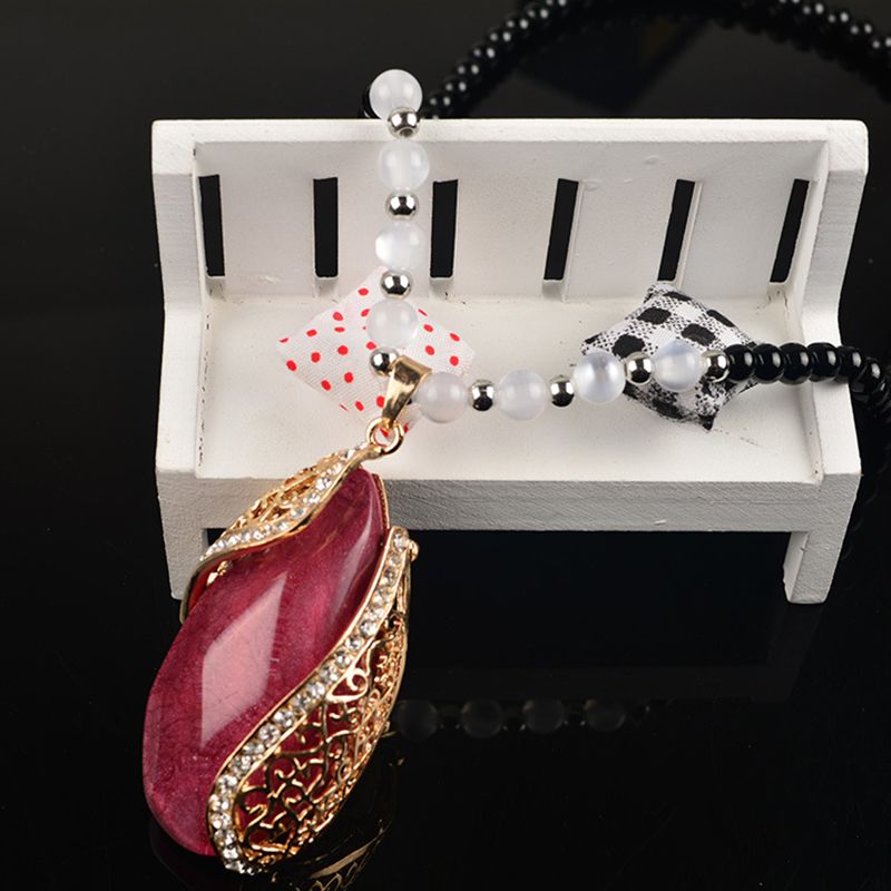 Newest Crystal Necklaces Jewelry Fashion Women Crystal Pendant necklace Jewelry Necklace Pendant Mix Colors 