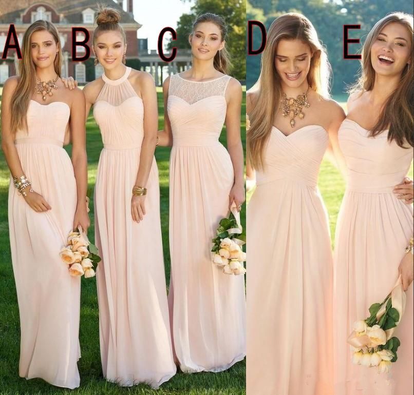 pink silk bridesmaid dress