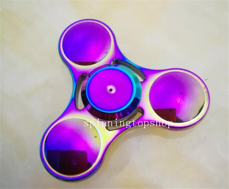 Acheter Rainbow Hand Spinner Roulement Ceramique Doigt Gyro Cyclone Fidget Spinner Decompression Anxiete Jouets Edc Metal Handspinner De 6 5 Du Spinningtopshop Fr Dhgate Com