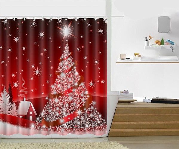 creative shower curtain christmas fabric waterproof bathroom santa printing shower curtains home decor shower curtain bathroom shower curtain bath curtain - Christmas Bathroom Curtains creative shower curtain christmas fabric waterproof bathroom santa printing shower curtains home decor shower curtain bathroom shower curtain bath curtain - Christmas Bathroom Curtains