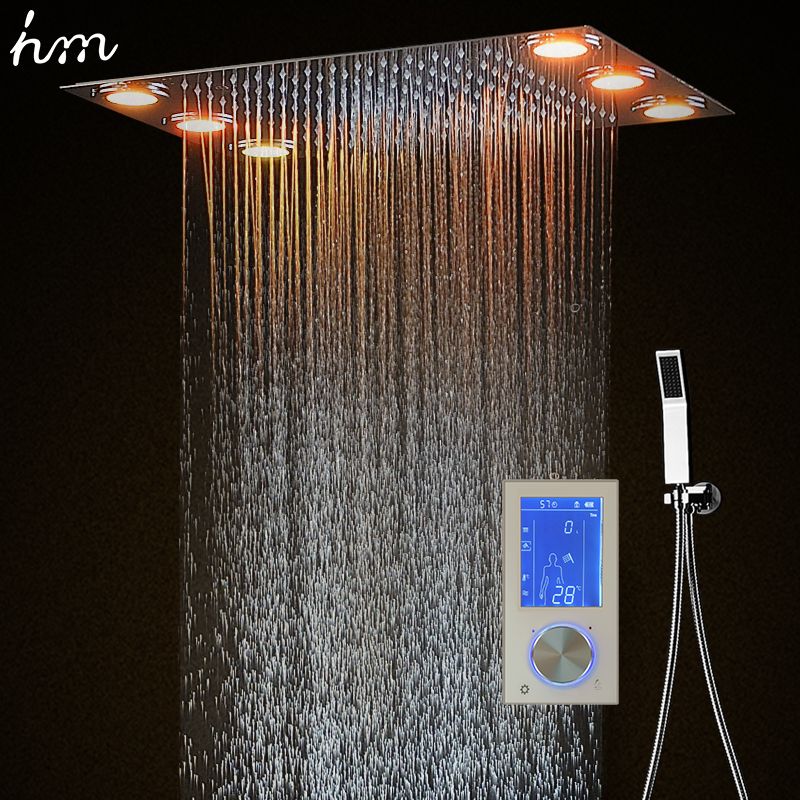 Bathroom Fittings Digital Smart Shower LED Shower Faucets Set Ceiling