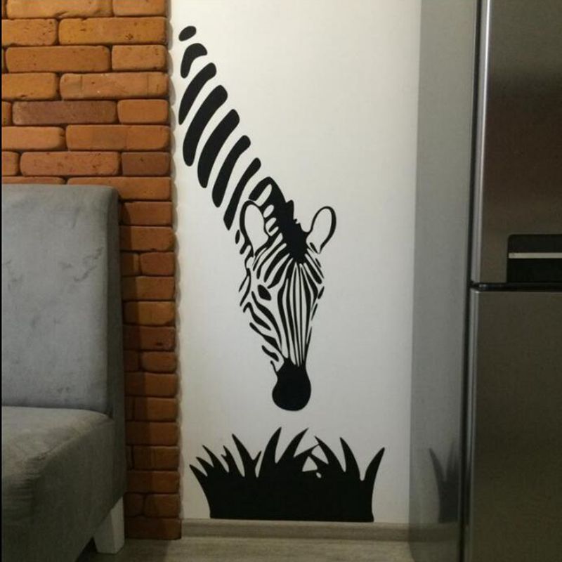 zebra wall decals modern art decoration for your kitchen bedroom or