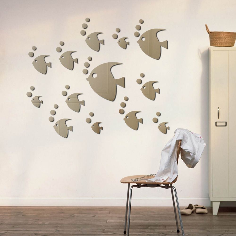 Wall Stickers Fish Part 45 Decor Fashion Animal Sea Tropical