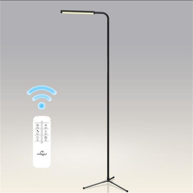 Modern Simple Smart Standing Lamp Bedside Floor Dimmable Touch Modern Simple Smart Standing Lamp Bedside Floor Dimmable Touch Black Light With Remote Control Led Wood Lamps