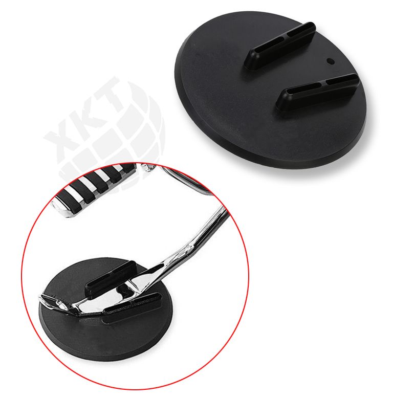 Discount Black Motorcycle Kickstand Jiffy Stand Coaster Pad Puck For