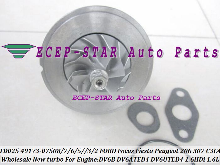 TD025 CHRA TURBO for PEUGEOT 1.6 HDi 75 90 92 49173-07507 Turbocharger CORE New