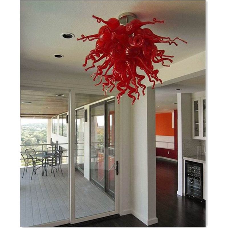 Red High Hanging Ceiling Light Led Chandelier Lightings Bulbs Red High Hanging Ceiling Light Led Chandelier Lightings Bulbs Indoor Lighting Candy Bar Decoration Girban For Nursery Teardrop