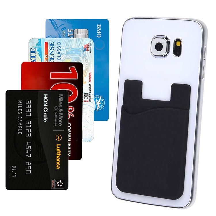 Cell Phone Card Holder Wallet Self Adhesive Silicone Sticker Credit