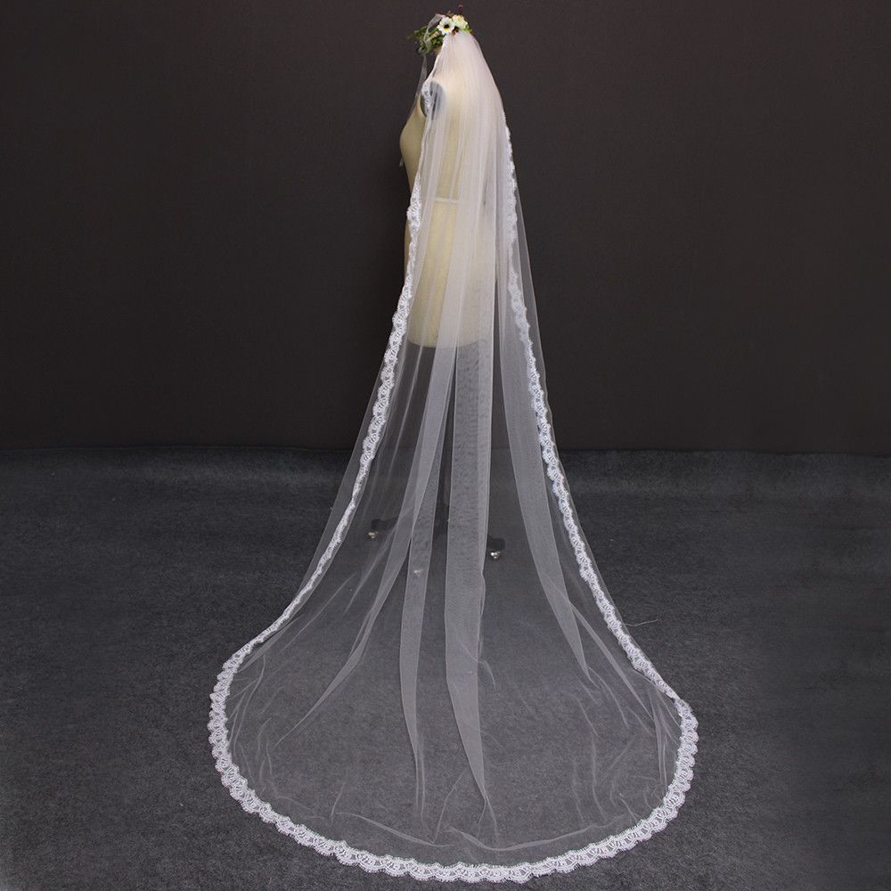 narrow wedding veil