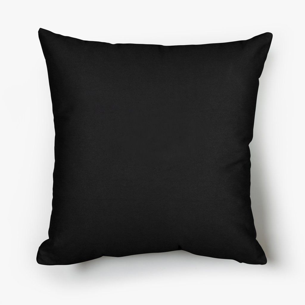 18x18 Inches Trendy Black Throw Pillow Case 100 Cotton Canvas Plain