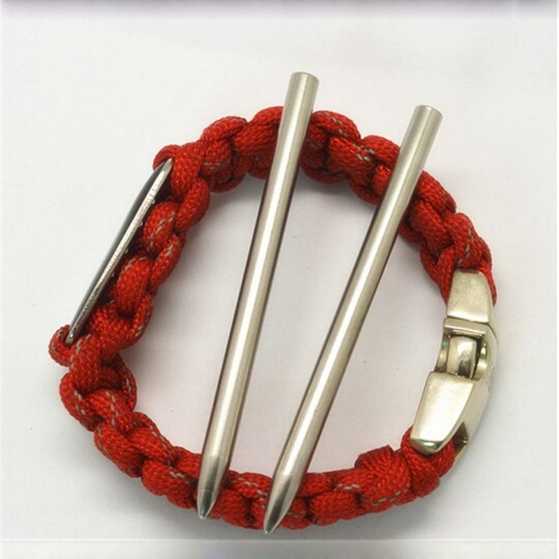76MM Stainless Paracord Needle With Screw Thread Shaft Tip Sticking