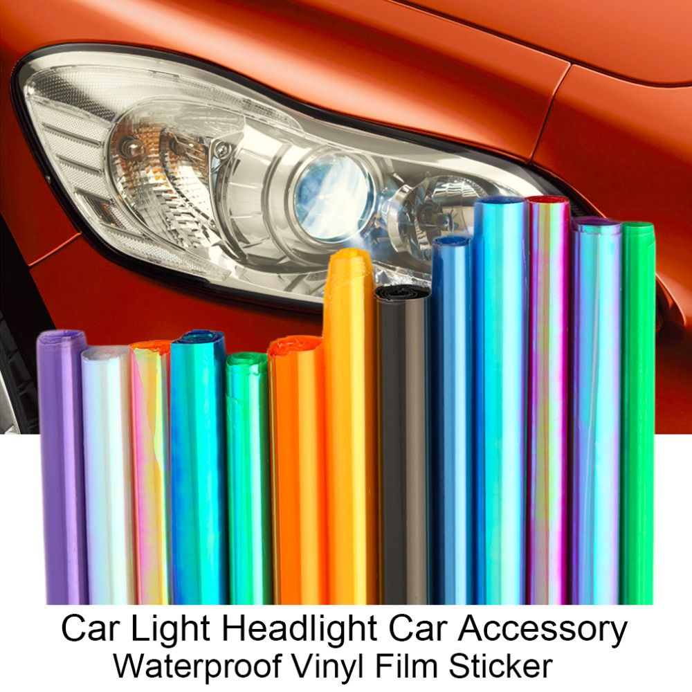 120*30cm Shiny Bright Style Car Vehicle Headlight Sticker Fashionable