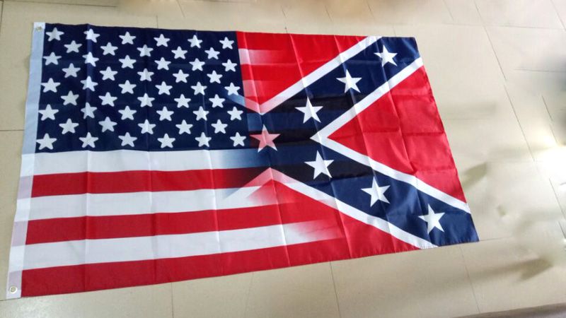 2018 american flag with confederate rebel civil war flag new style