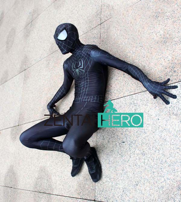 ZentaiHero 2017 Spider Man 3 Spider Man Costume Black Spiderman Superhero Costume With Eyes 16121302 From Cosplayexpert, $76.15 | DHgate.Com