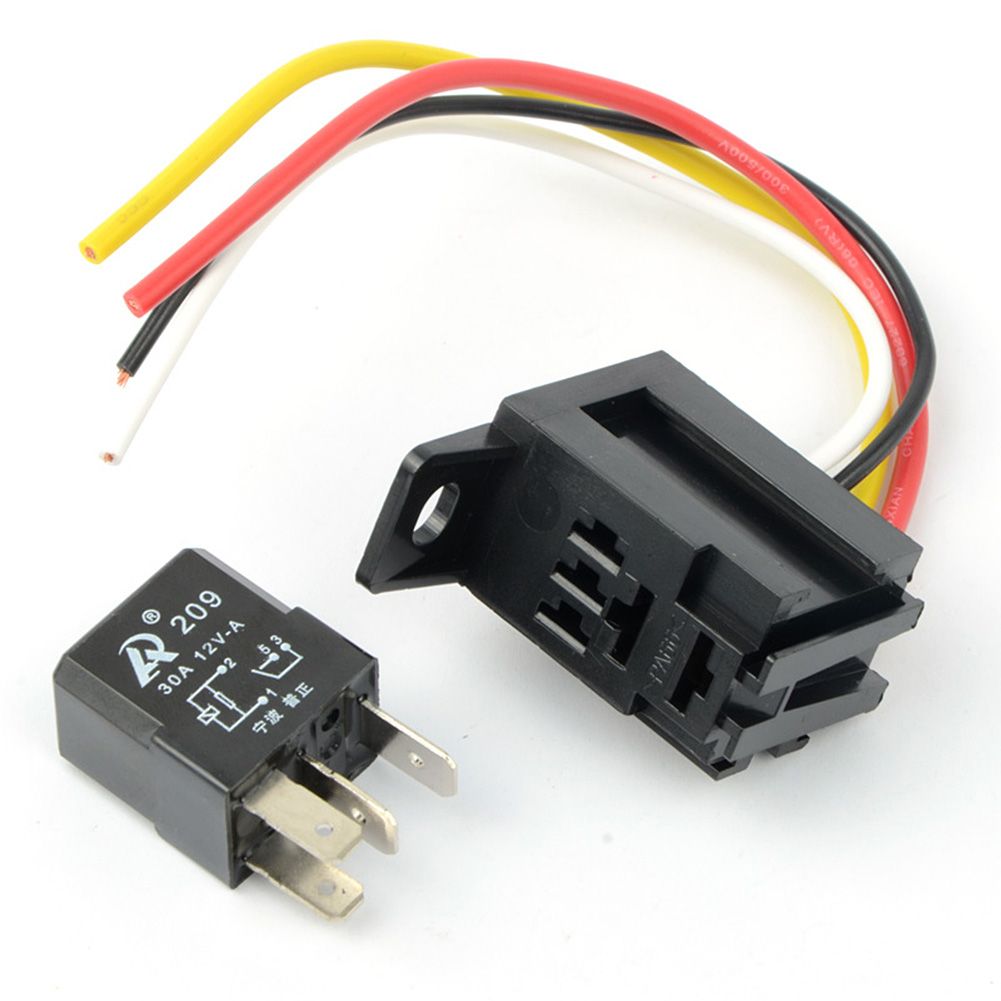 2019 Universal 4p 4 Pin 30a 12v Dc Fixed Back Socket Relay