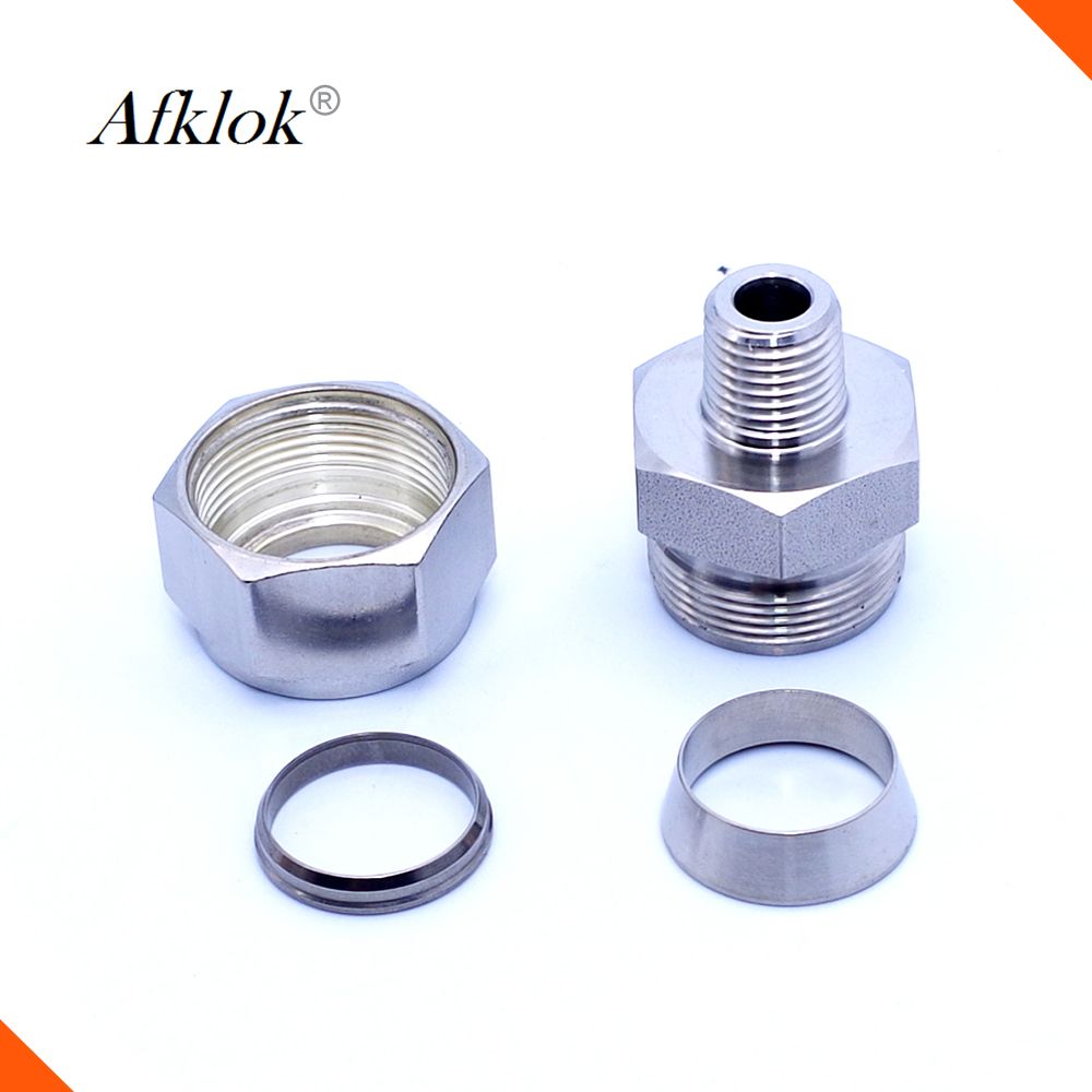 2020 Afklok High Pressure Male Thread 316 Stainless Steel Fit 6mm OD