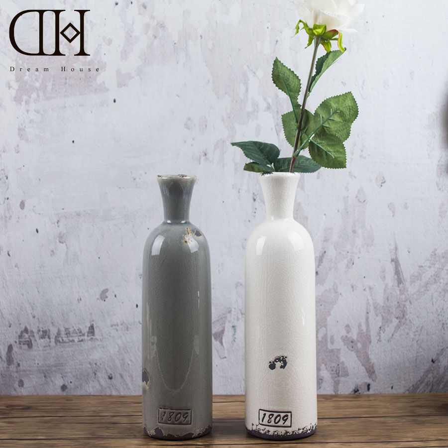 Design Flower Vases dh porcelain ceramic table flower vases bottle vintage home see larger image