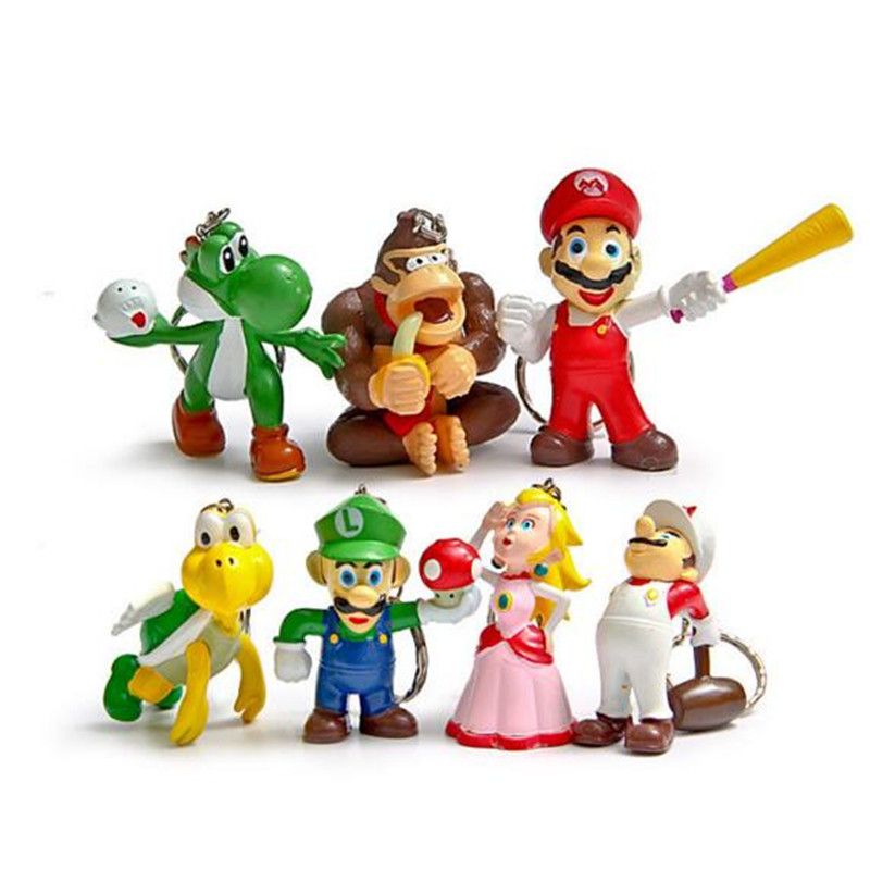compre super mario bros brinquedos figuras de ação desenho animado
