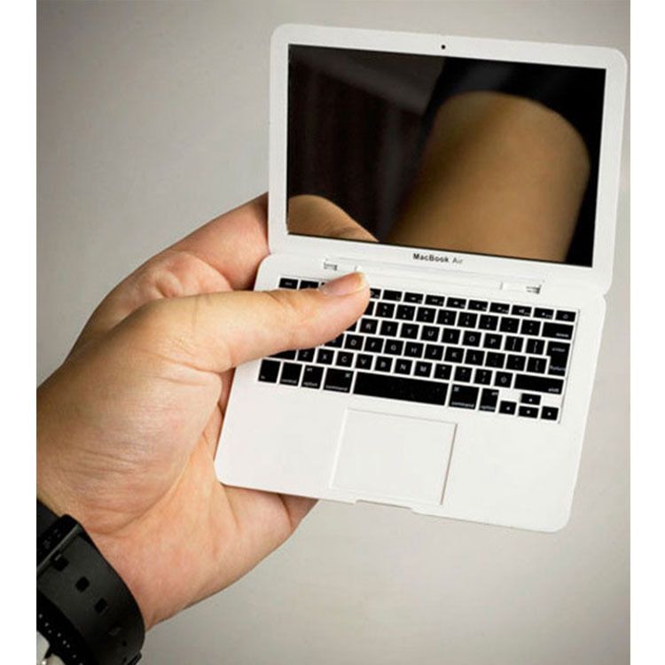 White And Silver Mini Laptops Mirror Laptop Portable Mini Mirror