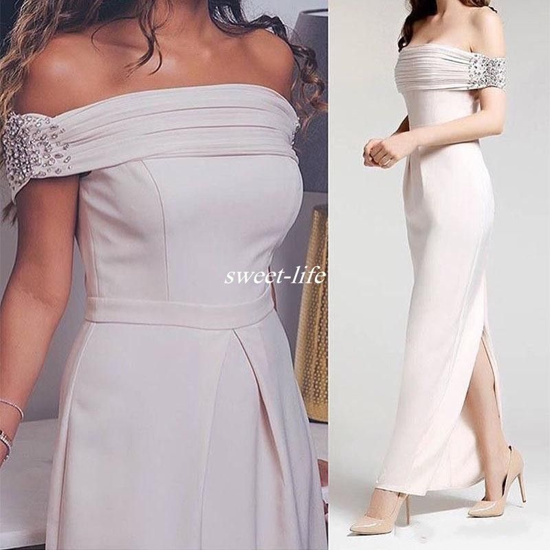 off shoulder straight gown