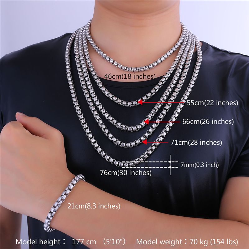 7mm Box Chain Hot Sale, 60% OFF 