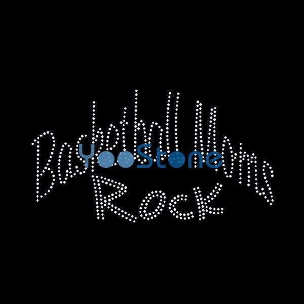 Basketball Large Rhinestone Transfer Hot Fix Motif
