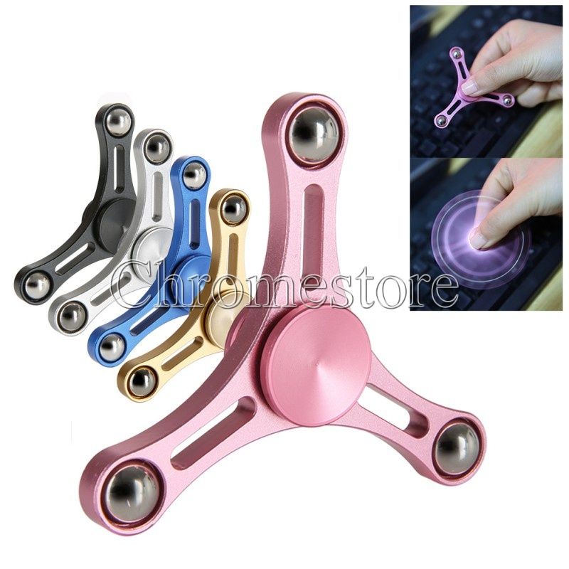 Tri Fid Hand Spinner Triangle Aluminum Alloy Puzzle Finger Gyro