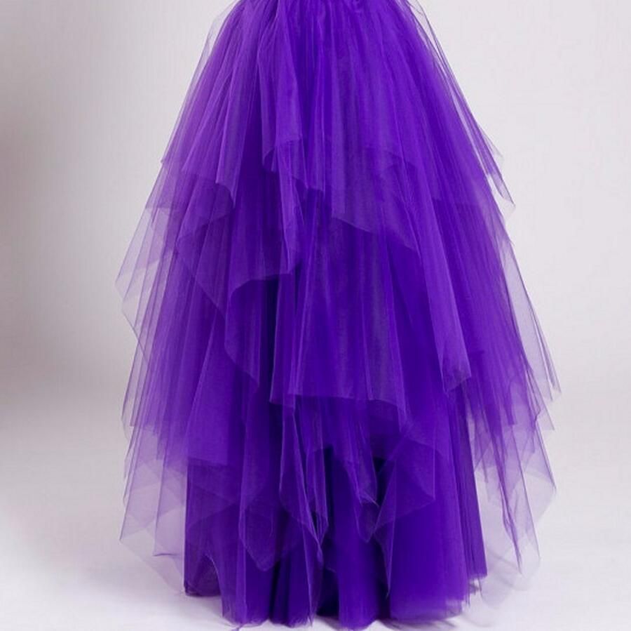 purple long skirts