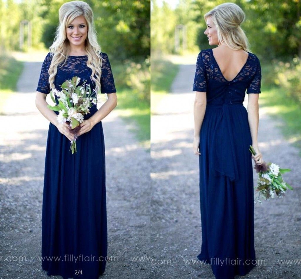 Bridesmaid Blue dresses with sleeves exclusive photo Bridesmaid Blue dresses with sleeves catalog photo