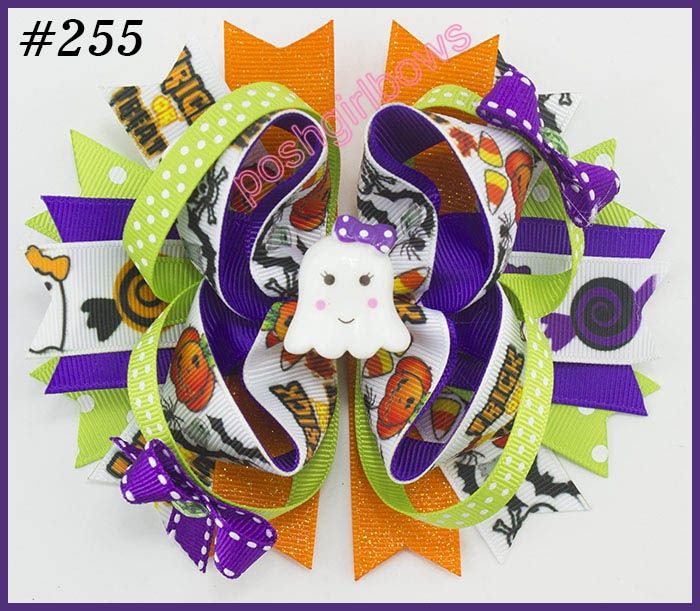 NEWEST Halloween Hair Bows Korker Bows, Boutique Hair Bows, Layered